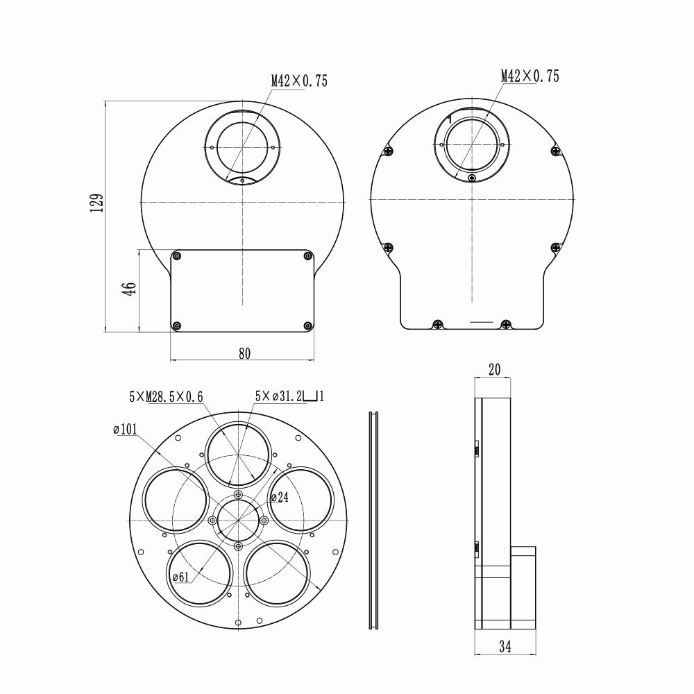 AFW-mini Electronic Filter Wheel
