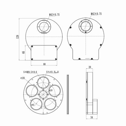 AFW-mini Electronic Filter Wheel

